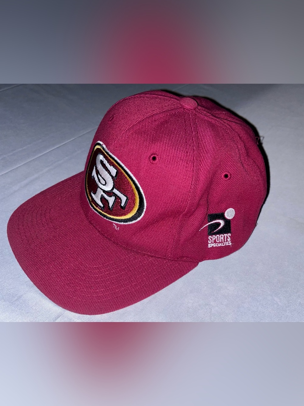 Vintage 90s Sports Specialties San Francisco 49ers Snapback Hat NFL Pro Line Red